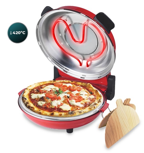 CECOTEC FUN PIZZA&CO MAMMA MIA VISTA Rojo - Paellera Pizza 1200W