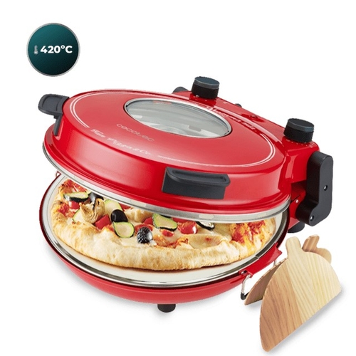 CECOTEC FUN PIZZA&CO MAMMA MIA VISTA Rojo - Paellera Pizza 1200W