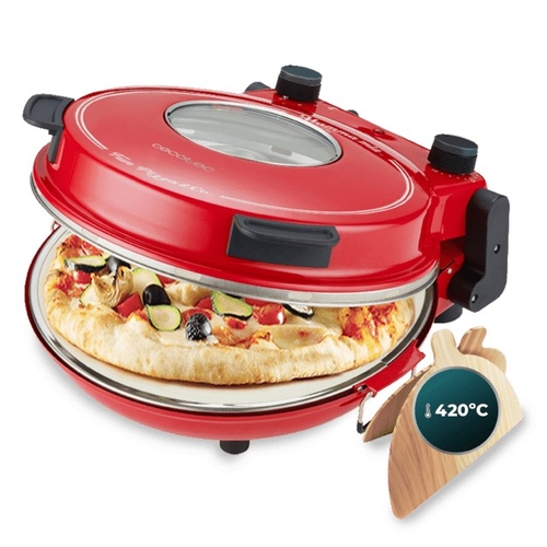CECOTEC FUN PIZZA&CO MAMMA MIA VISTA Rojo - Paellera Pizza 1200W