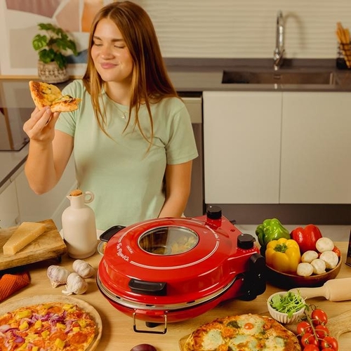 CECOTEC FUN PIZZA&CO MAMMA MIA VISTA Rojo - Paellera Pizza 1200W