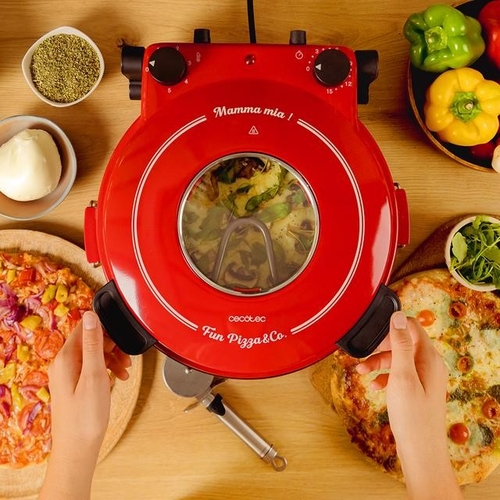 CECOTEC FUN PIZZA&CO MAMMA MIA VISTA Rojo - Paellera Pizza 1200W