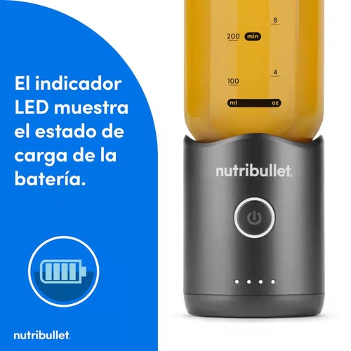 Nutribullet NBP013GM Gris Oscuro - Batidora de Mano Portátil