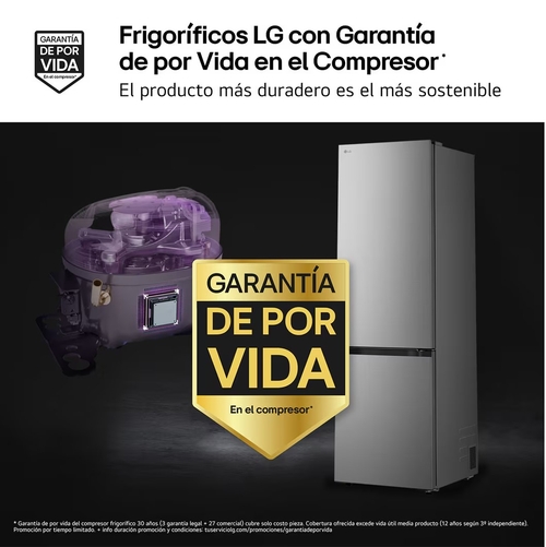 LG GBBSJ20DPY INOX - Frigorífico Combi No Frost