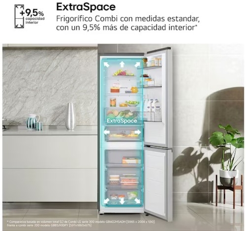 LG GBBSJ10DPY INOX - Frigorífico Combi No Frost