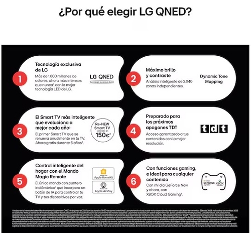 LG 43QNED70A6A Negro - TV 43" QNED 4K Smart TV