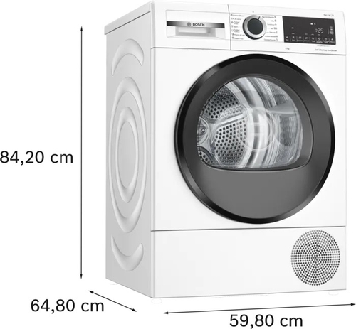 BOSCH WQG235D1ES Blanco - Secadora Bomba de Calor 8KG