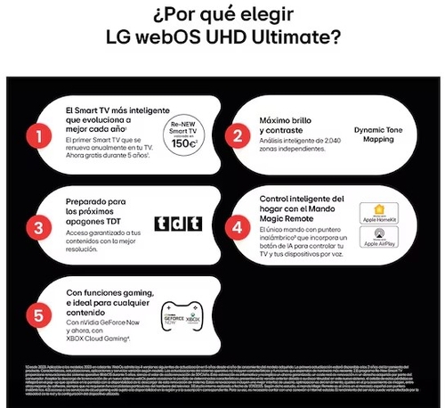 LG 86UA74006LB Negro - TV 86" UHD 4K Smart TV