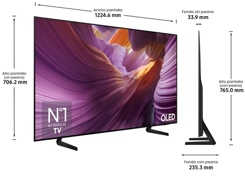 SAMSUNG TQ55S85FAU Grafito - TV 55" OLED 4K Smart TV