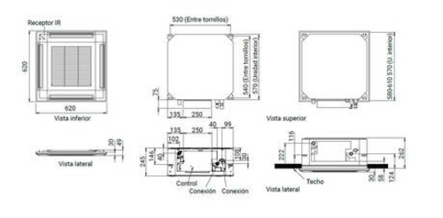 FUJITSU AUY50MI-KV Blanco - Aire Acondicionado Cassette 4.472 Frig y 5160 Kcal
