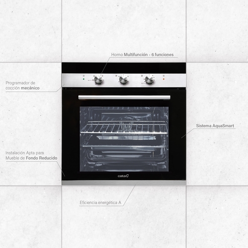 Horno Multifunción CATA  CM 760 AS BK CRISTAL NEGRO  50L
