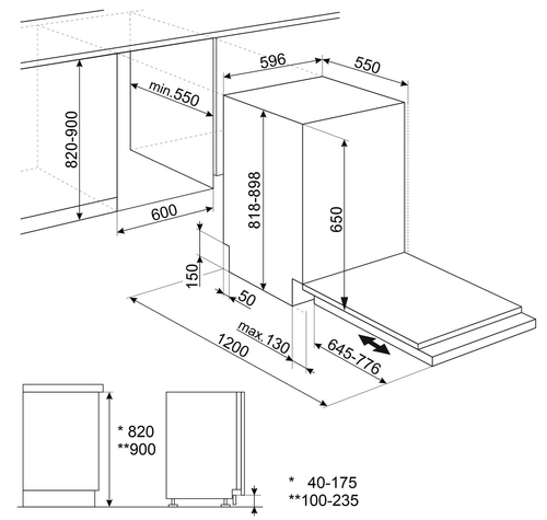 SMEG STL262D Integrable - Lavavajillas 60CM 13 Servicios