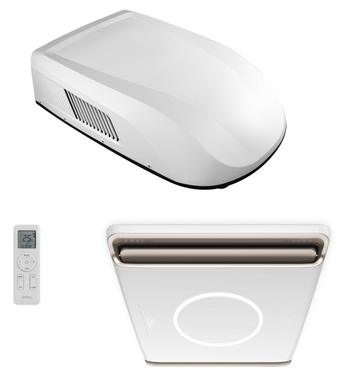 DAITSU Caravana Slim AAD 12 Blanco - Aire Acondicionado Split 3096 Frig y 2924 Kcal