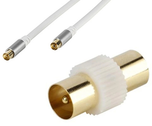 VIVANCO COAXIAL M/H 43150 Blanco - Cable 5 m