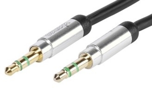VIVANCO JACK 3.5MM PREMIUM 41201 Negro - Cable 2.5 m