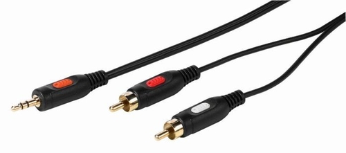 VIVANCO RCA / JACK RCA 3.5MM 46029 Negro - Cable 1.5 m