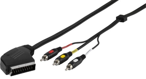 VIVANCO EUROCONECTOR A / 3 x RCA 47017 Negro - Cable 2 m