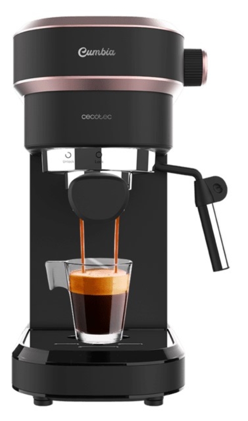CECOTEC CAFELIZZIA 890 Negro-Rosa - Cafetera Express 1350W