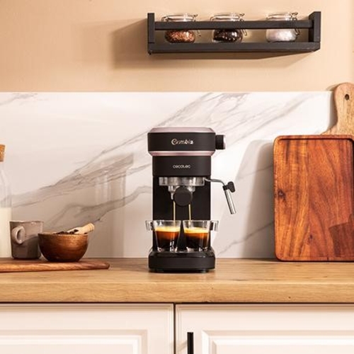 CECOTEC CAFELIZZIA 890 Negro-Rosa - Cafetera Express 1350W