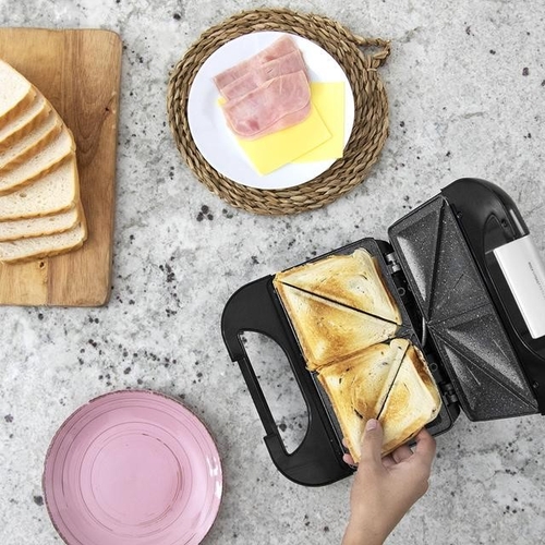 CECOTEC ROCK'NTOAST DEEP CLASSIC Negro - Sandwichera 1000W