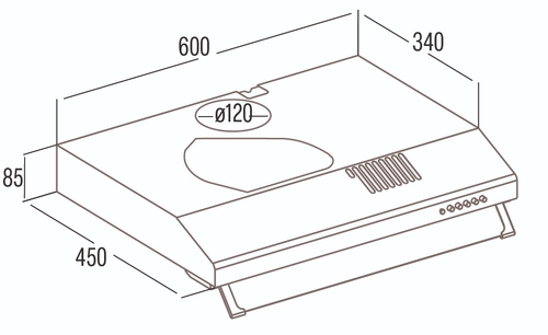 CATA LFK 6001 X INOX - Campana Convencional 60CM