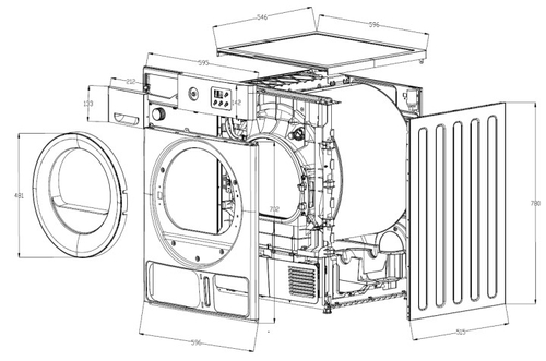 ASPES ASB900ED Blanco - Secadora Bomba de Calor 9KG