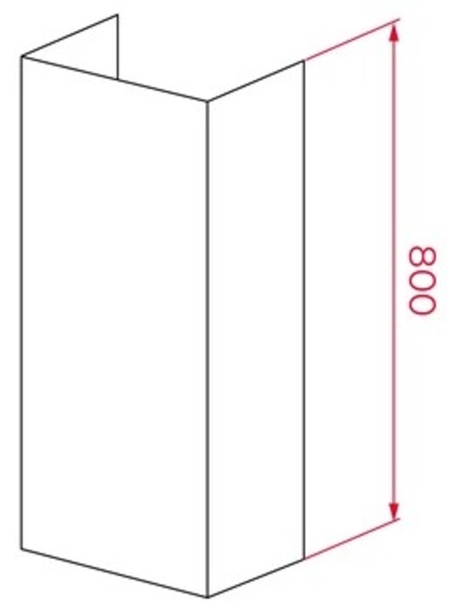 TEKA DQ2 INOX - Prolongador Superior Campana