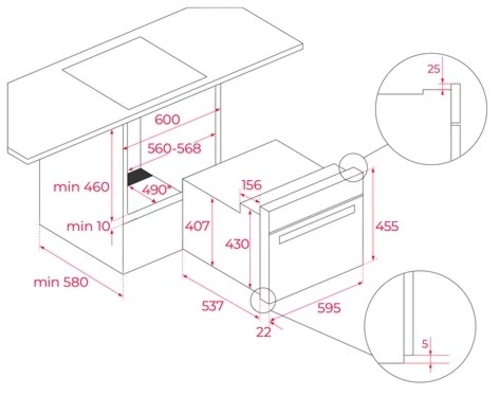 TEKA NEO HBC 6250 P SS INOX - Horno Compacto 44L