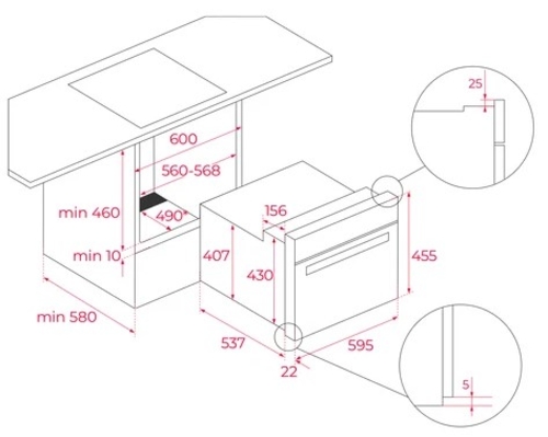TEKA NEO HSC 6350 INOX - Horno Compacto 44L