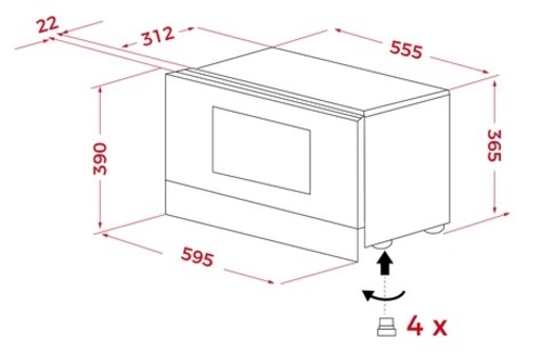 TEKA NEO MS 6220 BI L SS INOX - Microondas  22L 850W