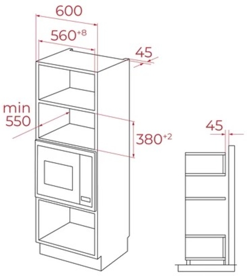 TEKA ML 820 FI WH Cristal Blanco - Microondas 20L 800W