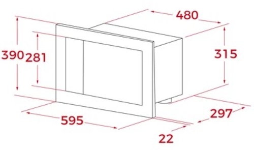 TEKA ML 8210 BIS BK Cristal Negro - Microondas 20L 800W