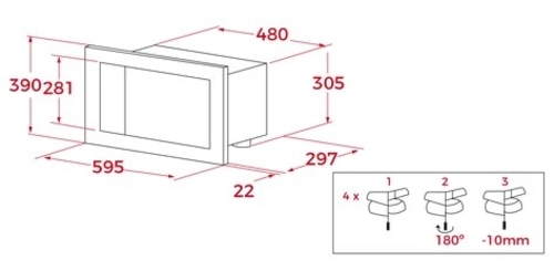 TEKA ML 8210 BIS BK Cristal Negro - Microondas 20L 800W