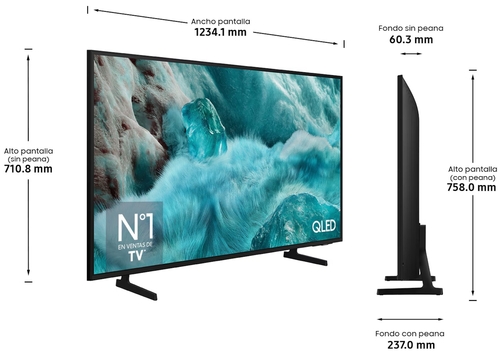 SAMSUNG QE55Q7FAAU Negro - TV 55" QLED 4K SmartTV