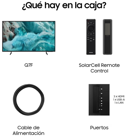 SAMSUNG QE50Q7FAAU Negro - TV 50" QLED 4K SmartTV