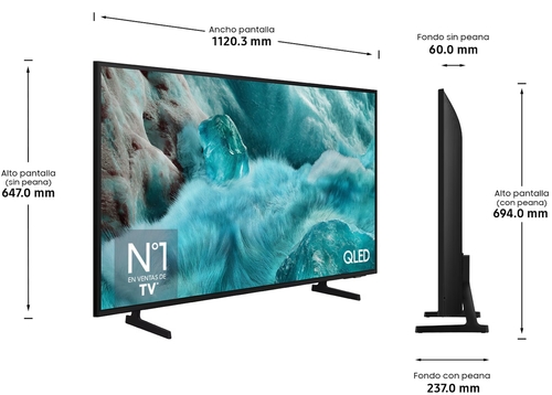 SAMSUNG QE50Q7FAAU Negro - TV 50" QLED 4K SmartTV