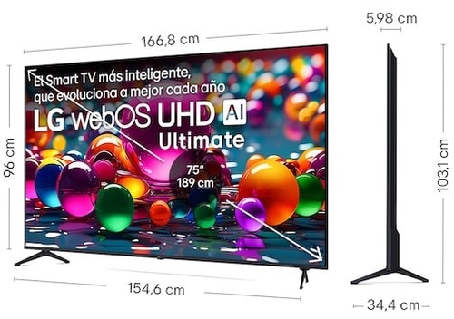 LG 75UA75006LA Negro - TV 75" UHD 4K SmartTV