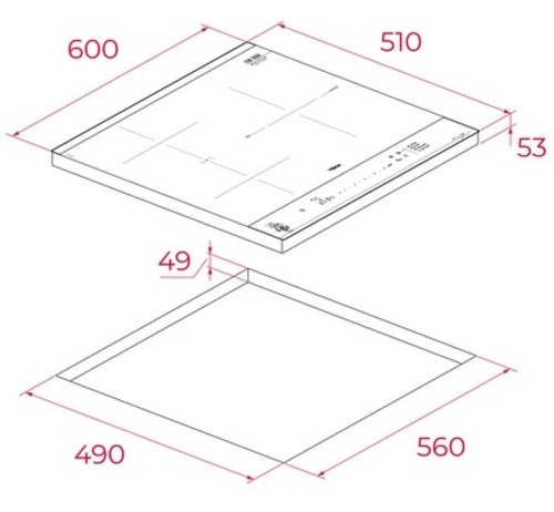 TEKA VAN GOGH IBF 63 FST VG - Vitrocerámica de Inducción 60CM