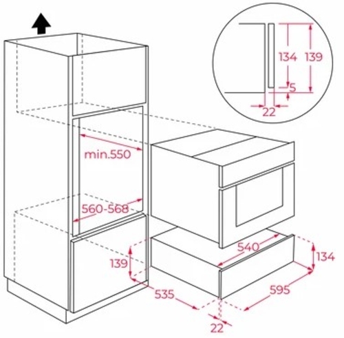 TEKA VAN GOGH KIT VS/WD VG Gris Oscuro - Kit Cristal Panel Frontal
