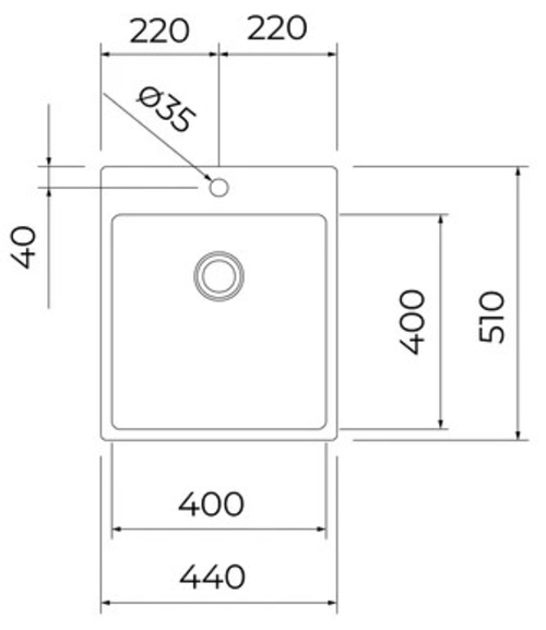 TEKA FORLINE RS15 40.40 INOX - Fregadero 50CM