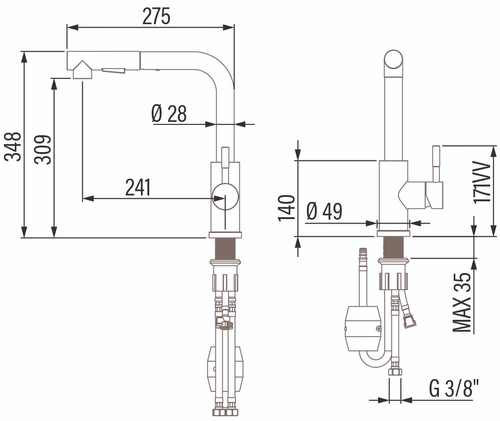 Grifo CATA CSE Cromo
