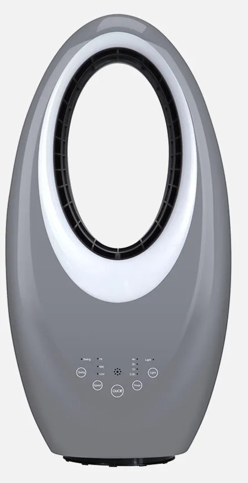 ABRILA CANALES Gris - Ventilador de Sobremesa Sin Aspas