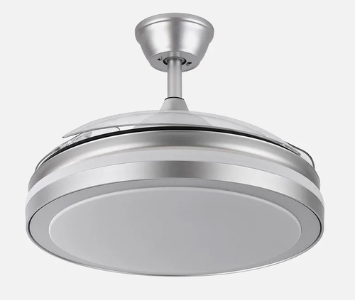 ABRILA ESPARTA Plata - Ventilador de Techo Aspas Retráctiles 59W