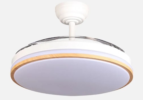 ABRILA DC RELAMPAGO Blanco-Haya - Ventilador de Techo Aspas Retráctiles 60W