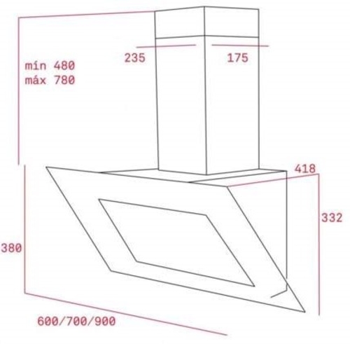 TEKA DVT-785 Blanco - Campana Decorativa 70CM