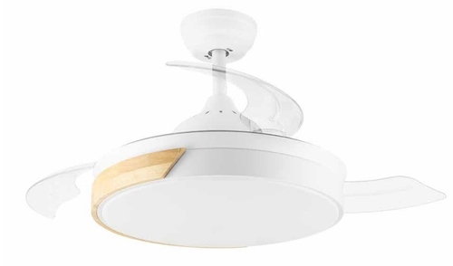 ORBEGOZO CP 136105 Blanco-Haya - Ventilador de Techo Aspas Retráctiles 40W