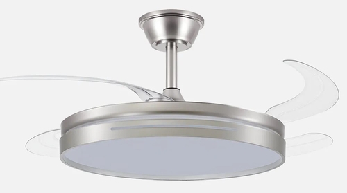 ABRILA MICENAS Níquel - Ventilador de Techo Aspas Retráctiles 59 W