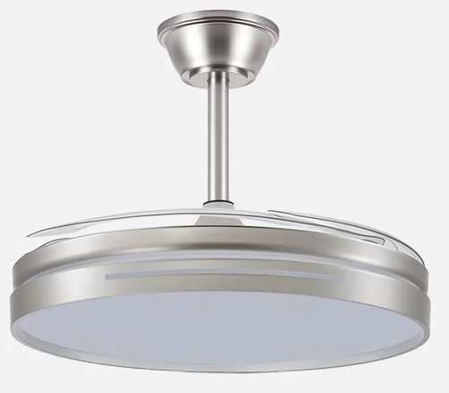 ABRILA MICENAS Níquel - Ventilador de Techo Aspas Retráctiles 59 W