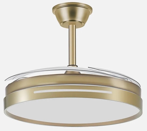 ABRILA MICENAS Cuero - Ventilador de Techo Aspas Retráctiles 59 W