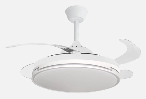 ABRILA PAPIRO Blanco - Ventilador de Techo Aspas Retráctiles 59 W