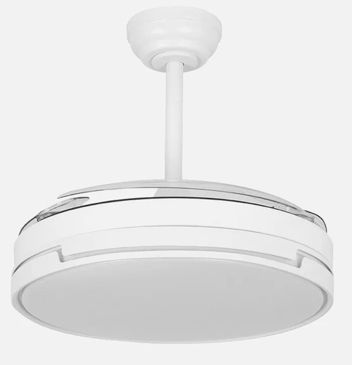 ABRILA PAPIRO Blanco - Ventilador de Techo Aspas Retráctiles 59 W
